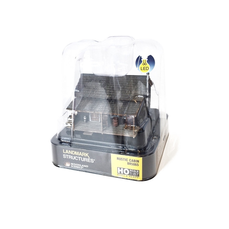 Cabane rustique + Led-HO 1/87-WOODLAND SCENICS BR5065