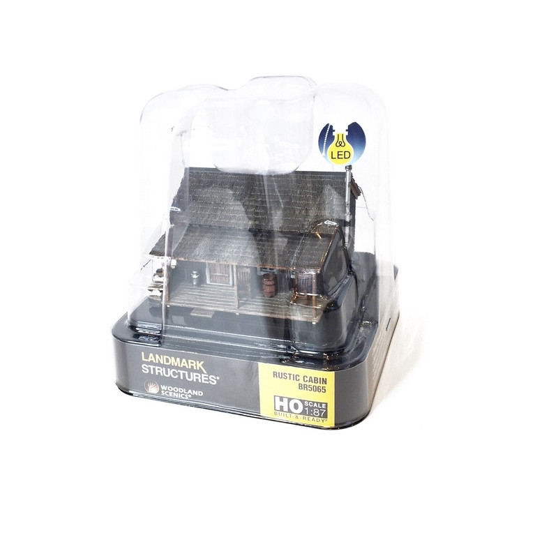 Cabane rustique + Led-HO 1/87-WOODLAND SCENICS BR5065