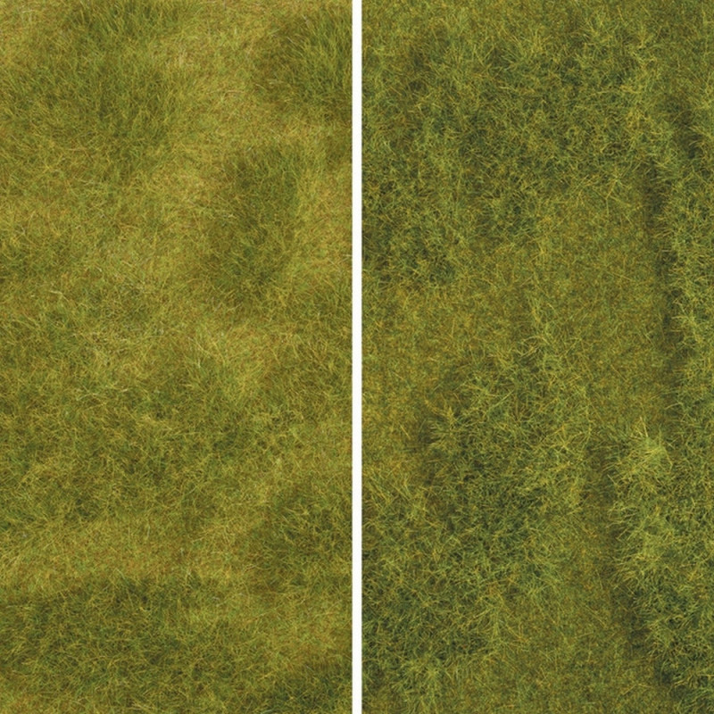 2 Tapis d'Herbe Prairie 25 x 25 cm "NATUR +"-HO-1/87-NOCH 07470