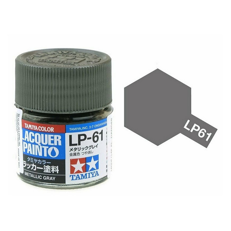 Gris métal pot de 10ml-TAMIYA LP61 Gris métal pot de 10ml-TAMIYA LP61