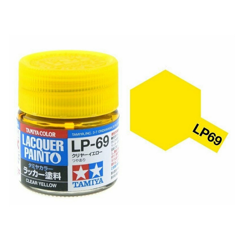 Jaune translucide pot de 10ml-TAMIYA LP69