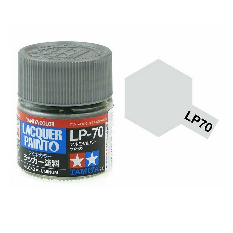 Aluminium Brillant pot de 10ml-TAMIYA LP70