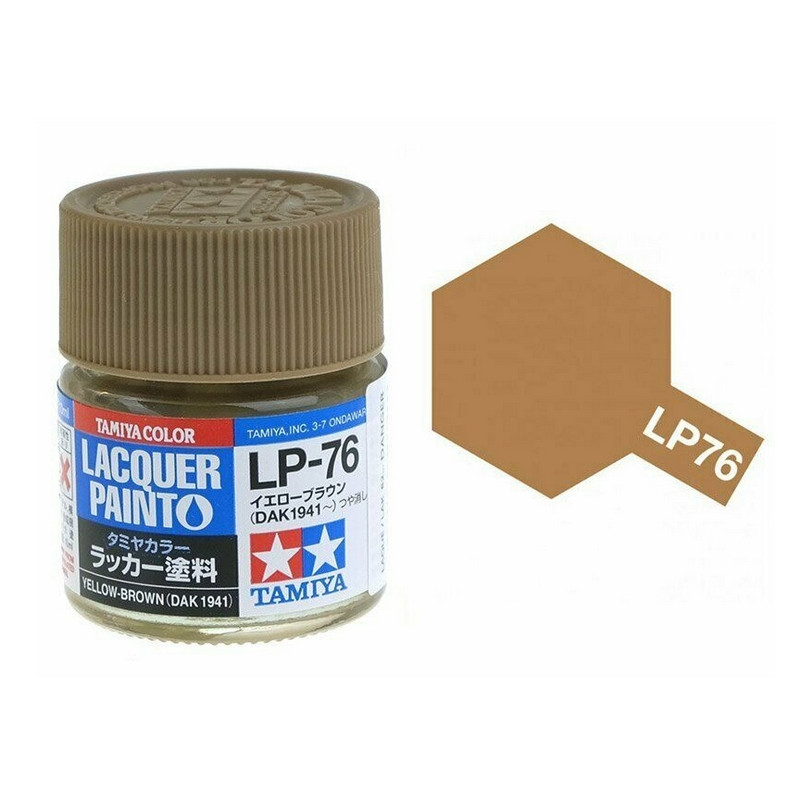 Jaune-Marron (DAK 1941) pot de 10ml-TAMIYA LP76 Jaune-Marron (DAK 1941) pot de 10ml-TAMIYA LP76
