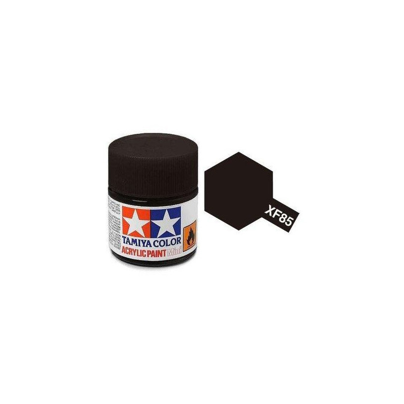 Noir Caoutchouc / Gomme / Pneu mat pot de 10ml-TAMIYA XF85