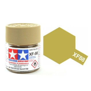 Jaune Sombre 2 mat pot de 10ml-TAMIYA XF88