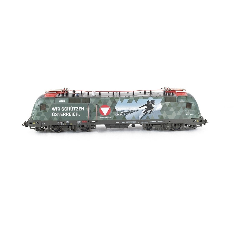 Locomotive 1116 182-7 Bundesheer ÖBB Ep VI digital son -HO 1/87-ROCO 70492