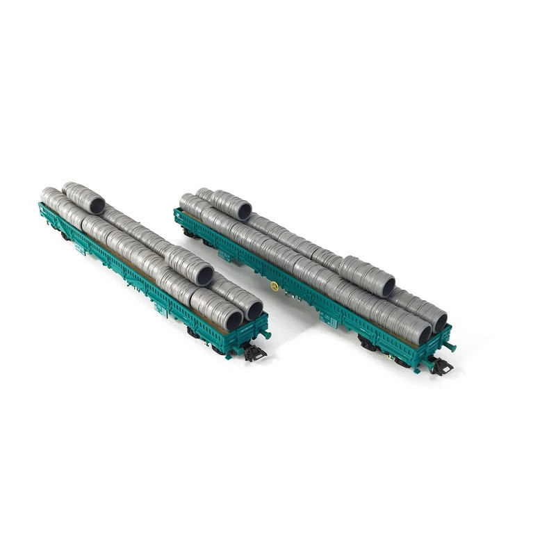 2 wagons à bords bas type Res Trenitalia Ep VI-HO 1/87-MARKLIN 47107