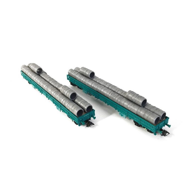 2 wagons à bords bas type Res Trenitalia Ep VI-HO 1/87-MARKLIN 47107