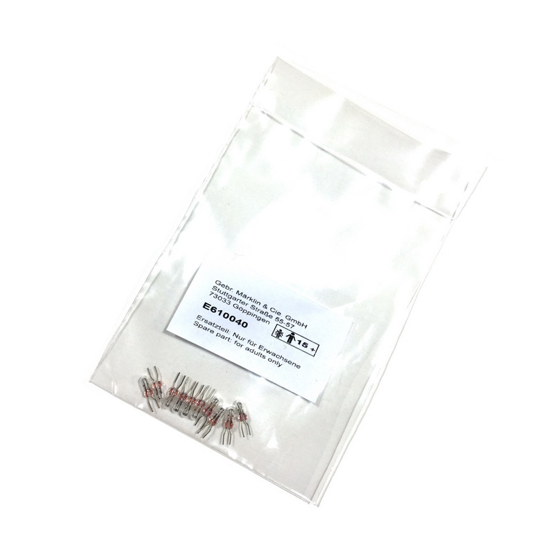 10 Ampoules 19V / 70mA, T1 BI-FILS - HO 1/87 - MARKLIN E610040