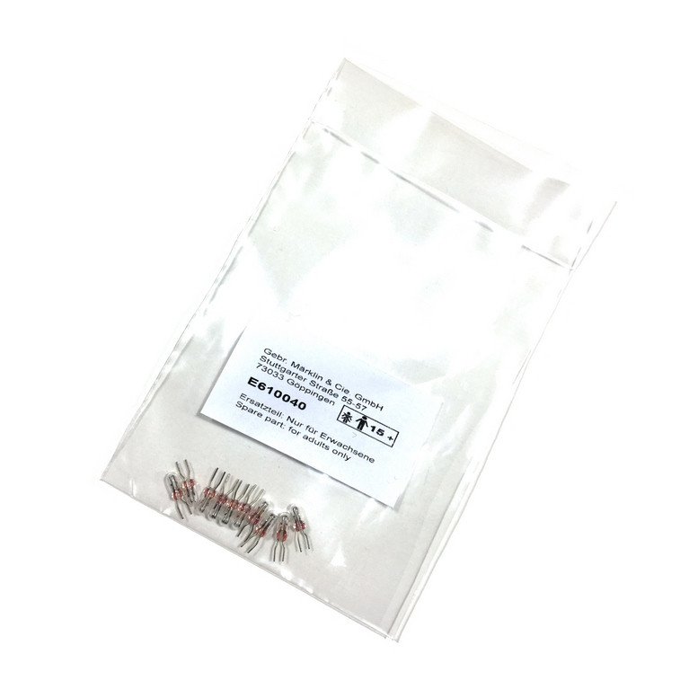 10 Ampoules 19V / 70mA, T1 BI-FILS - HO 1/87 - MARKLIN E610040