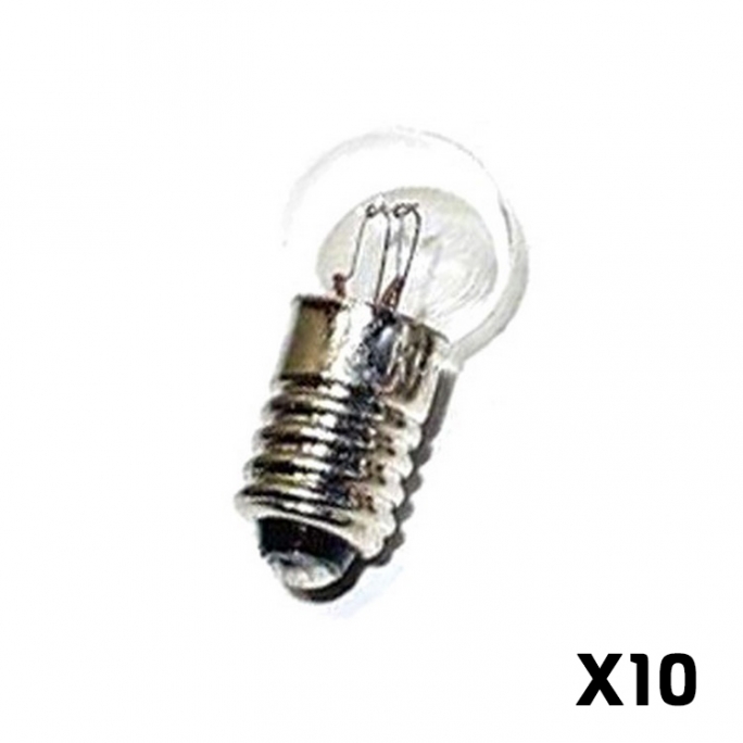 10 Ampoules a vis Blanches, 19 volts - HO 1/87 - MARKLIN E600200