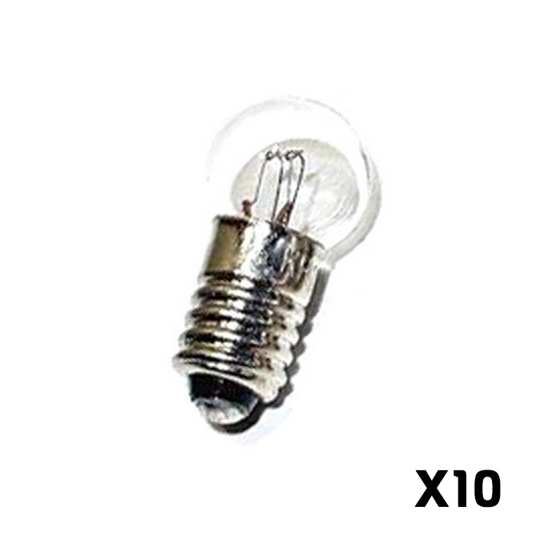 10 Ampoules a vis Blanches, 19 volts - HO 1/87 - MARKLIN E600200