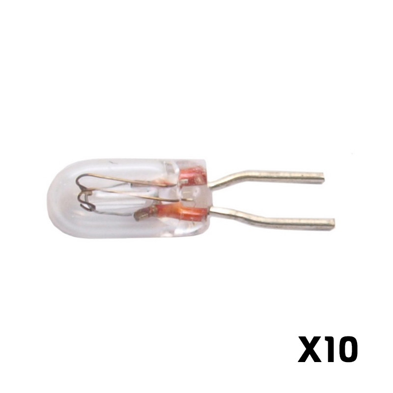 10 Ampoules 19V / 70mA, T1 BI-FILS - HO 1/87 - MARKLIN E610040