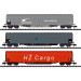 3 wagons bâchés Rilns cargo Ep VI -N 1/160-MINITRIX 15116