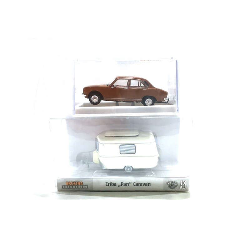 Peugeot 504 + Caravane Eriba-HO 1/87-SAI 2089.2