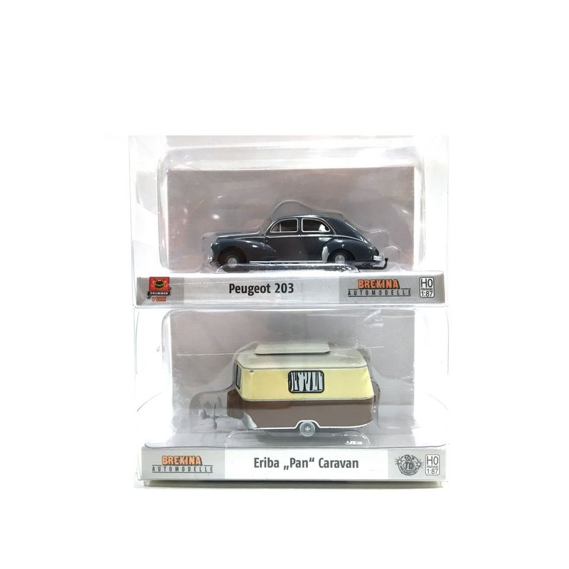 Peugeot 203 + Caravane Eriba-HO 1/87-SAI 2519