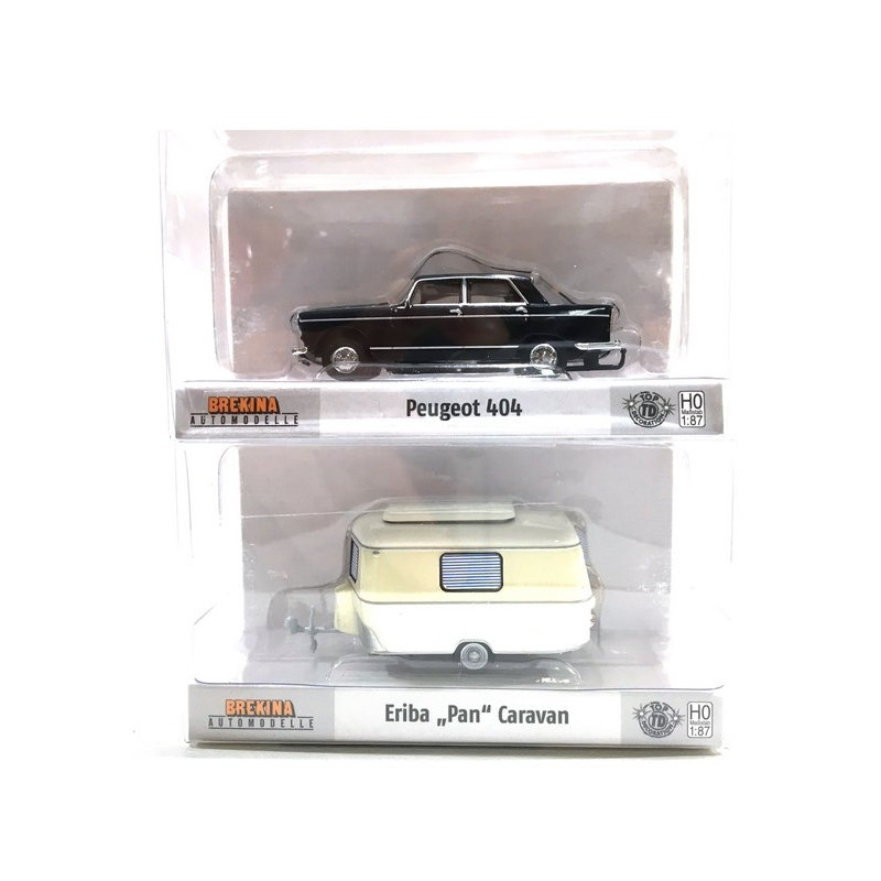 Peugeot 404 + Caravane Eriba-HO 1/87-SAI 2339
