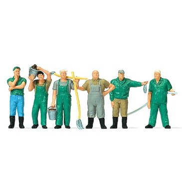 6 employés de Zoo - HO 1/87 - MERTEN 212559