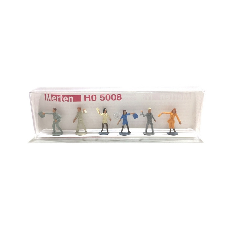 6 Personnages avec déchets - HO 1/87 - MERTEN 215008