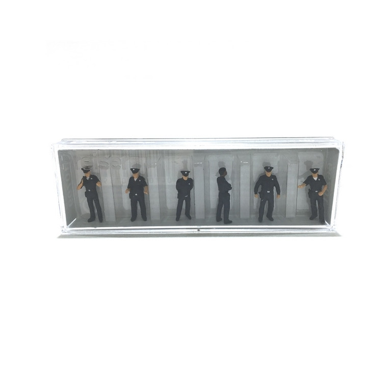 6 Policiers Américains-HO 1/87-PREISER 10799