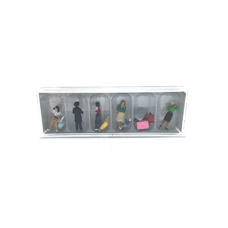 Voyageurs et bagages -HO 1/87-PREISER 10795