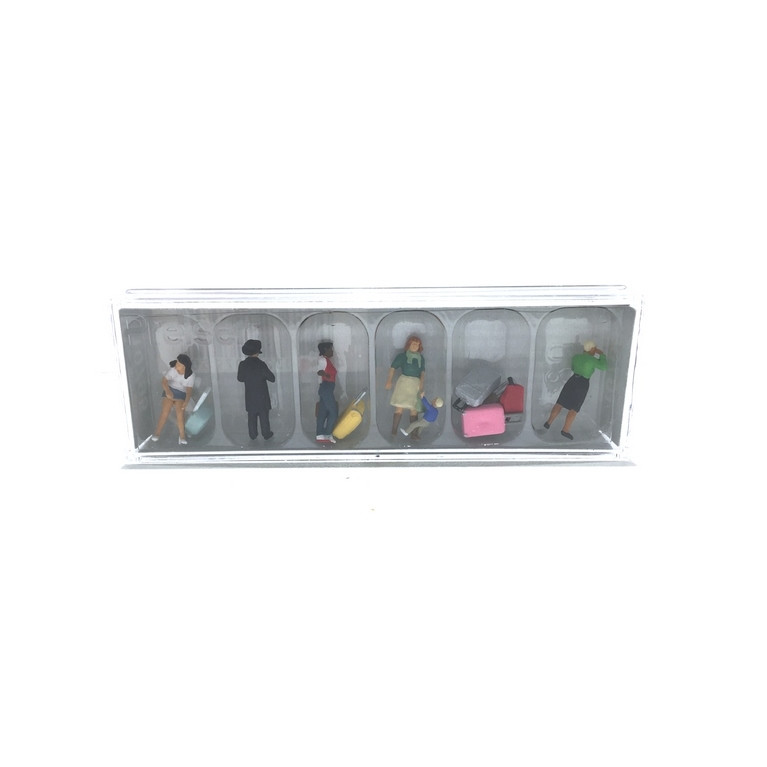 Voyageurs et bagages -HO 1/87-PREISER 10795