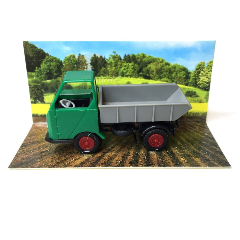 Multicar M22, camion benne, vert-HO-1/87-BUSCH 210003500