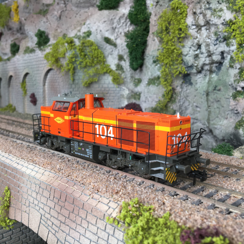 Locomotive diesel Vossloh G1000 COLAS RAIL 104, Ep VI-HO 1/87-Mehano 90272