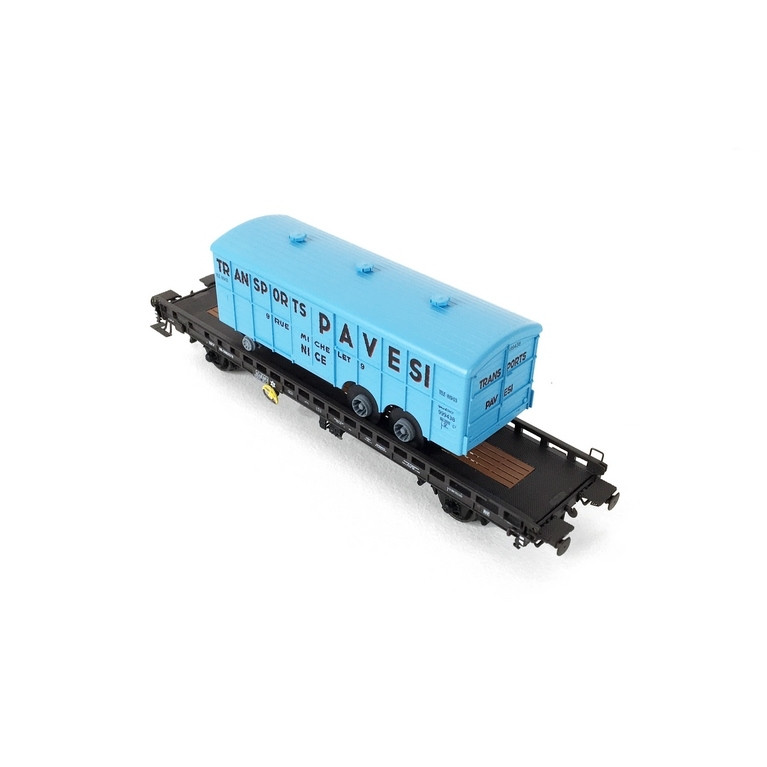 Wagon UFR Bi Porteur SNCF Ep III -HO 1/87-REE WB618