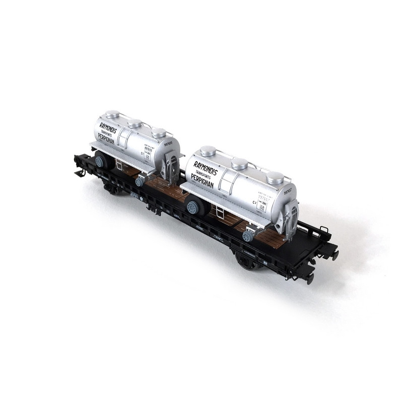 Wagon UFR Bi Porteur SNCF Ep III -HO 1/87-REE WB615