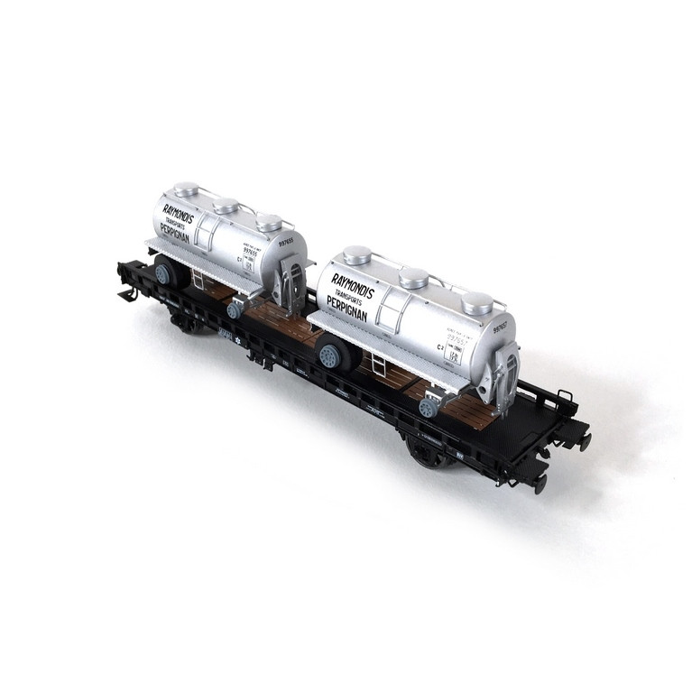Wagon UFR Bi Porteur SNCF Ep III -HO 1/87-REE WB615