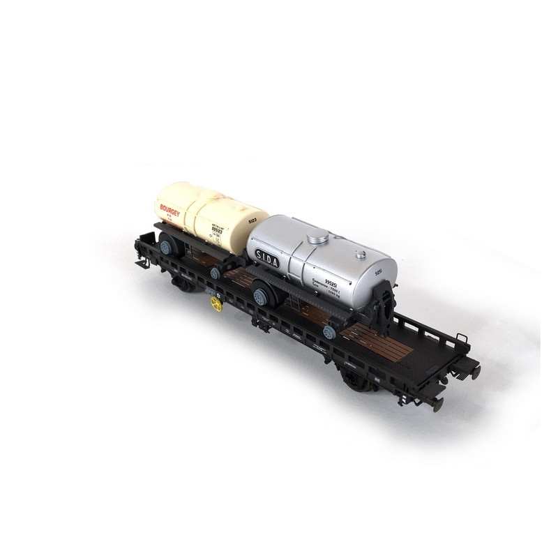Wagon UFR Bi Porteur SNCF Ep III -HO 1/87-REE WB613