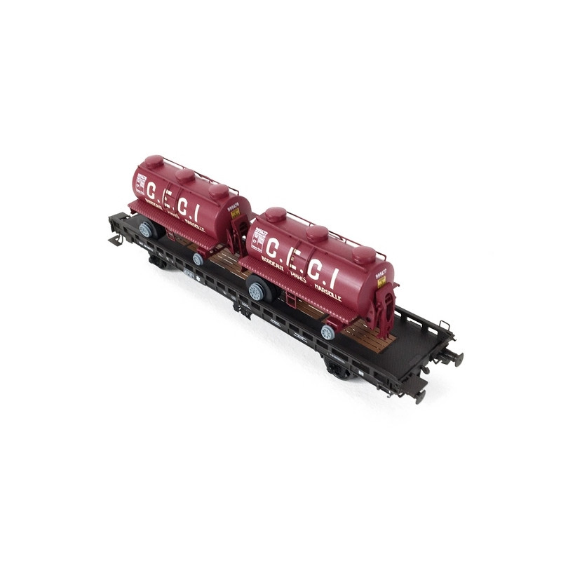 Wagon UFR Bi Porteur SNCF Ep III -HO 1/87-REE WB614