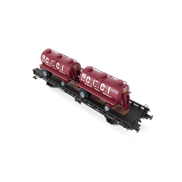 Wagon UFR Bi Porteur SNCF Ep III -HO 1/87-REE WB614