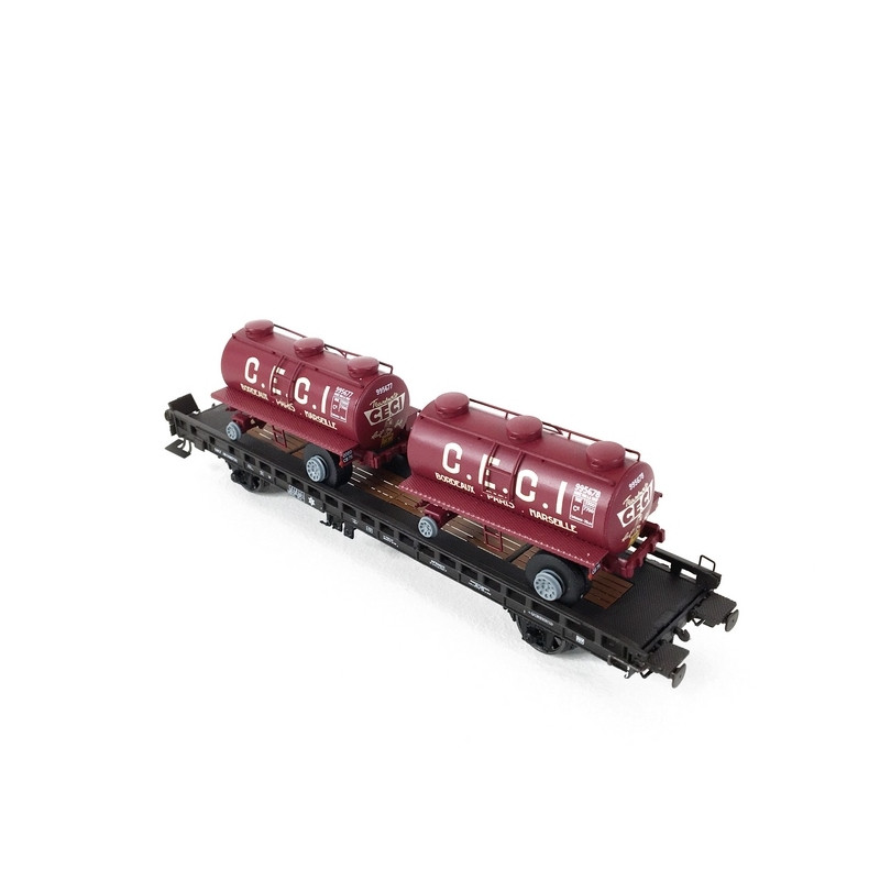 Wagon UFR Bi Porteur SNCF Ep III -HO 1/87-REE WB614