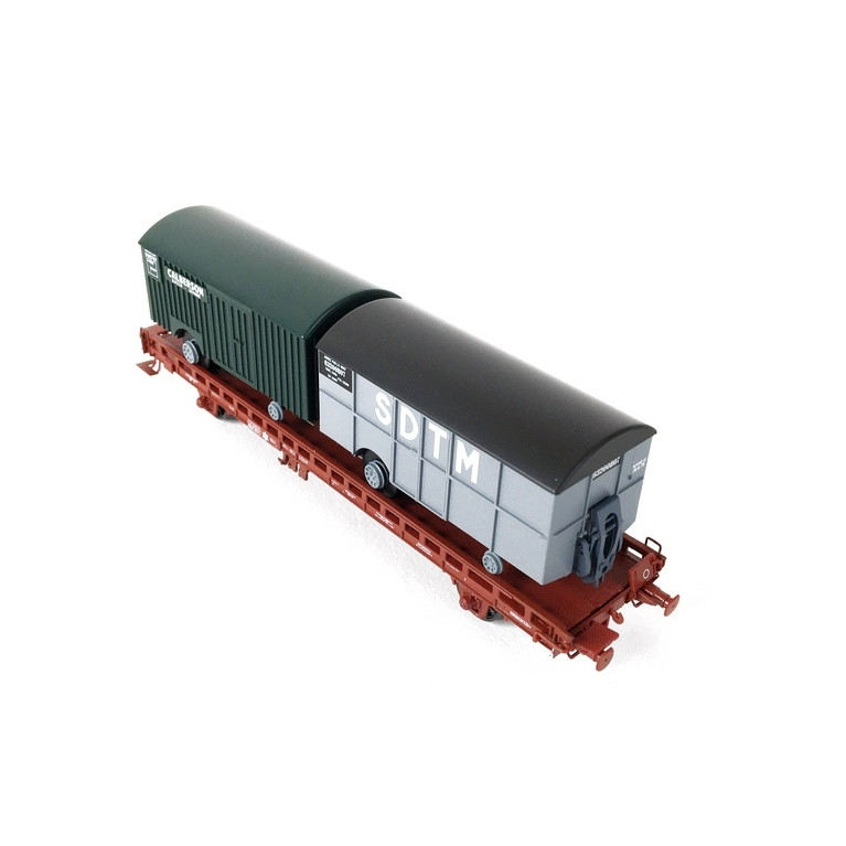 Wagon UFR Bi Porteur SNCF Ep IV -HO 1/87-REE WB622
