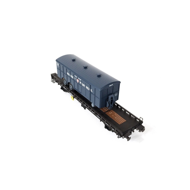 Wagon UFR Bi Porteur SNCF Ep III -HO 1/87-REE WB619