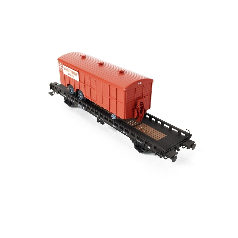 Wagon REE Biporteur SOBOTRAF SNCF ép. III - Réf. WB-617 - Neuf HO (1/87)