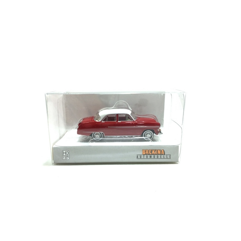 Opel Kapitän 1954 Rouge / Blanche-HO 1/87-BREKINA 20875