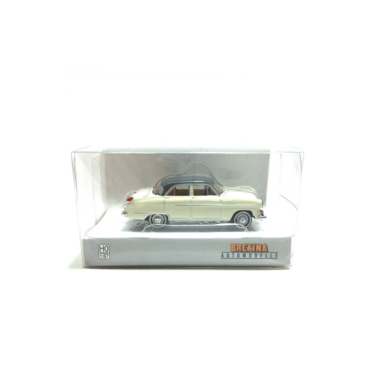 Opel Kapitän 1954 Ivoire / Grise-HO 1/87-BREKINA 20876