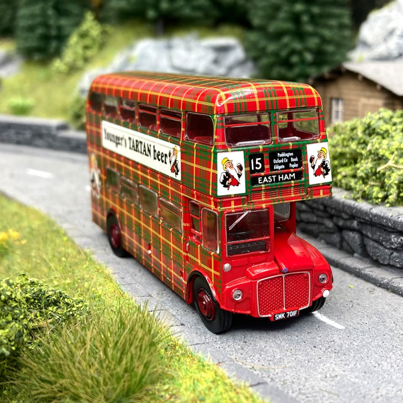 Bus Londonnien deux étages Younger's Tartan Beer -HO 1/87-BREKINA 61107