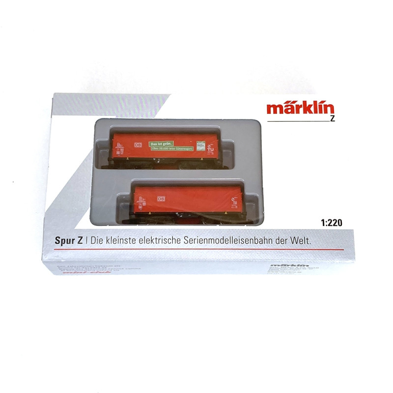 2 wagons Shimmns-tu 718 DB Cargo Ep VI -Z 1/220-MARKLIN 86356