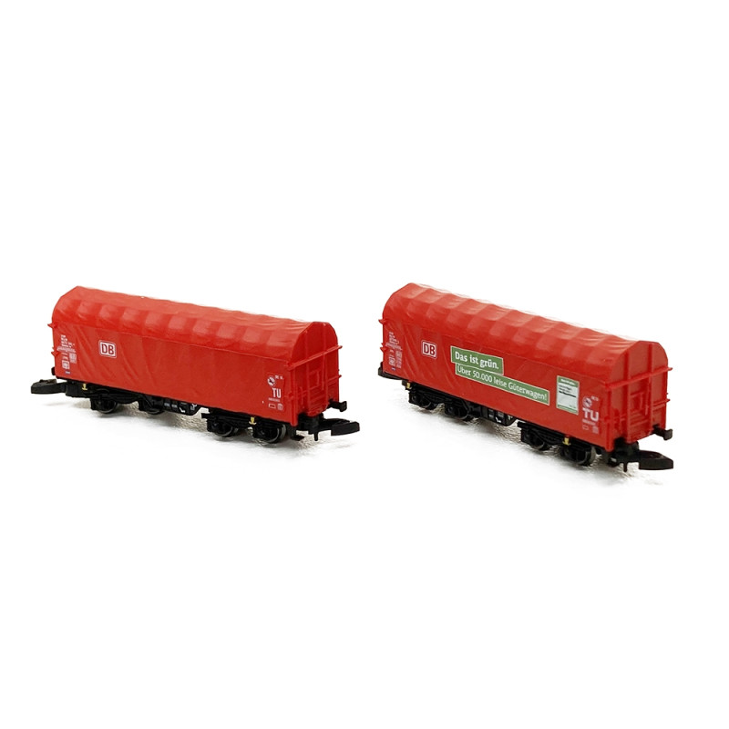 2 wagons Shimmns-tu 718 DB Cargo Ep VI -Z 1/220-MARKLIN 86356
