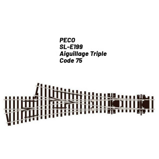 Aiguillage Triple code 75-HO 1/87-PECO SLE199