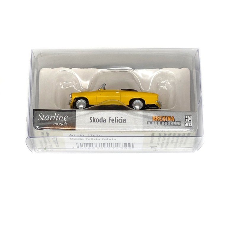 Skoda Felicia cabriolet jaune -HO 1/87-BREKINA 27439