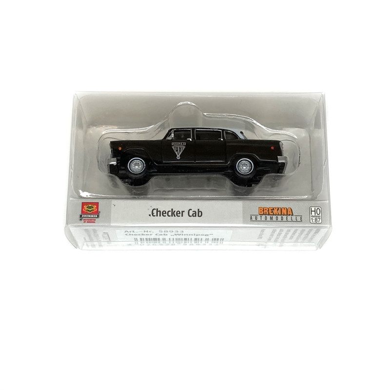 Checker "Winnipeg" taxi noir/blanc -HO 1/87-BREKINA 58933
