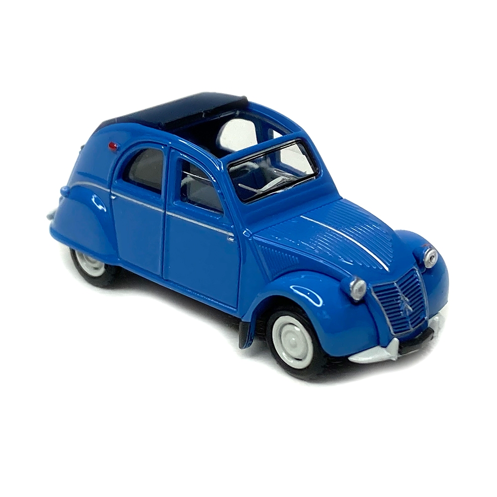 Citroen 2cv AZLP 1958 bleu glacier débâchée - bâche et sièges bleus -  NARWAG SNC