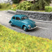 Volkswagen Coccinelle Ovale 1955 Bleue-HO 1/87-BUSCH 52950