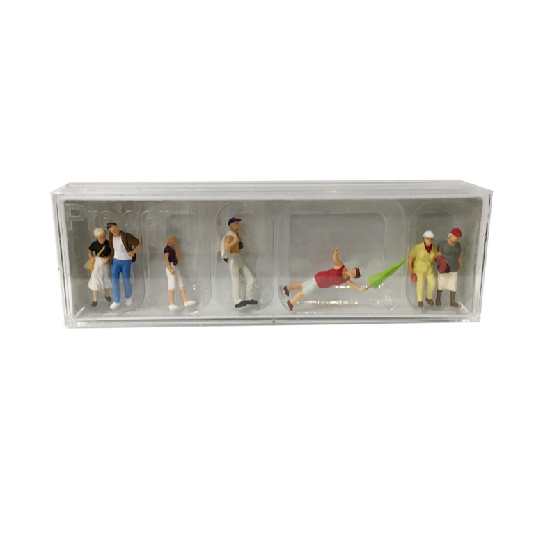 Touristes et guide-HO 1/87-PREISER 10455