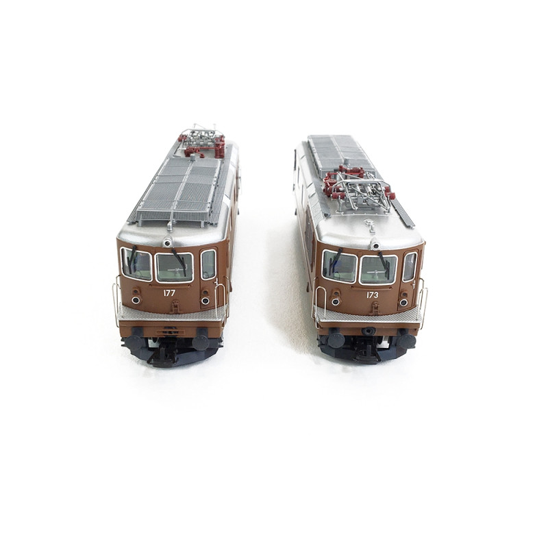 2 Locomotives Re 4/4 BLS/SEZ Ep IV digital son 3R-HO 1/87-RIVAROSSI HR2813ACS